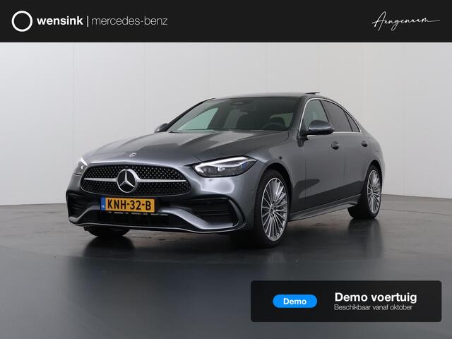 Mercedes-Benz C-KLASSE 300e Business Solution AMG | Matrix Led | Panoramaschuifdak | Burmester | Stoelverwarming | Dodehoekassistent |