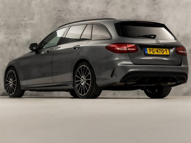 Mercedes-Benz C-KLASSE 180 AMG Sport 156Pk Automaat (PANORAMADAK, NAVIGATIE, LEDER, ELEK SPORTSTOELEN, STOELVERWARMING, ELEK ACHTERKLEP, GETINT GLAS, ZWART HEMEL, NIEUWSTAAT)