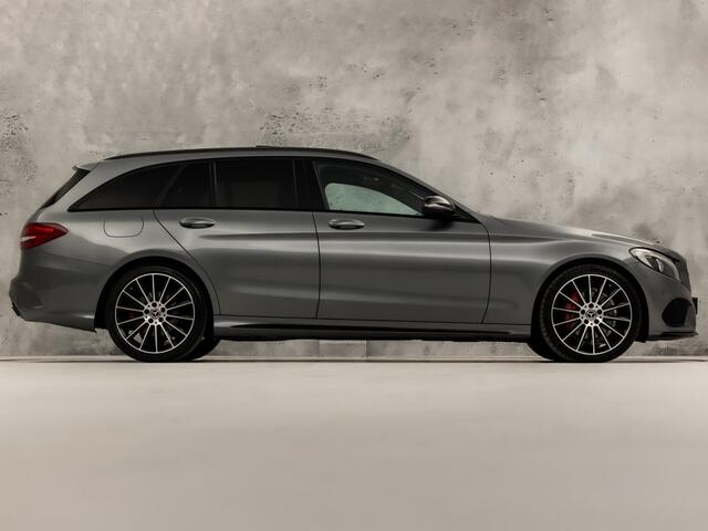 Mercedes-Benz C-KLASSE 180 AMG Sport 156Pk Automaat (PANORAMADAK, NAVIGATIE, LEDER, ELEK SPORTSTOELEN, STOELVERWARMING, ELEK ACHTERKLEP, GETINT GLAS, ZWART HEMEL, NIEUWSTAAT)