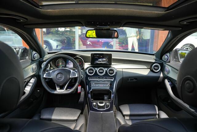 Mercedes-Benz C-KLASSE 180 Business Solution AMG Panoramadak 3D Burmester Ambient Camera Stoelverwarming Leer Cruise Control