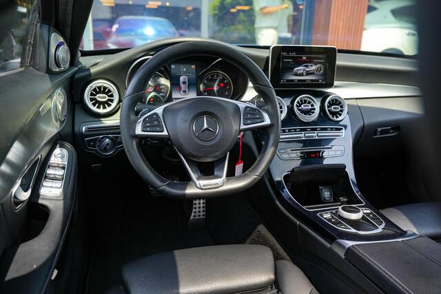Mercedes-Benz C-KLASSE 180 Business Solution AMG Panoramadak 3D Burmester Ambient Camera Stoelverwarming Leer Cruise Control