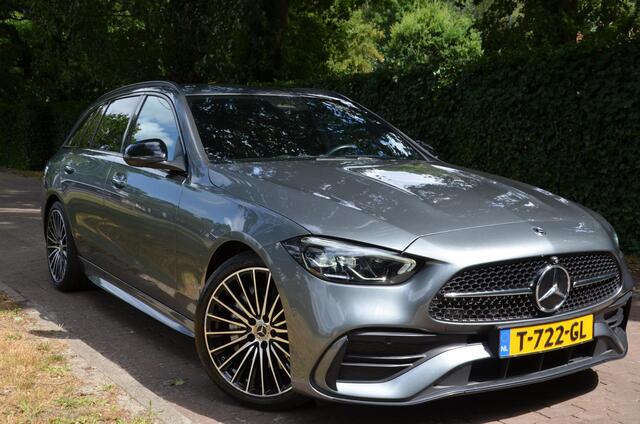 Mercedes-Benz C-KLASSE Estate 200 AMG Line Automaat/Navi/Pdc/Ecc/360°-Camera/digitale dashboard/Stoelverwarming/Half-leer/Led/19-Inch Lmv/Burmester