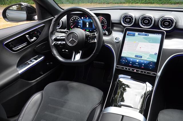 Mercedes-Benz C-KLASSE Estate 300 e AMG Line Automaat/Navi/Pdc/Ecc/360°-Camera/digitale dashboard/Stoelverwarming/Half-leer/Led/18-Inch Lmv