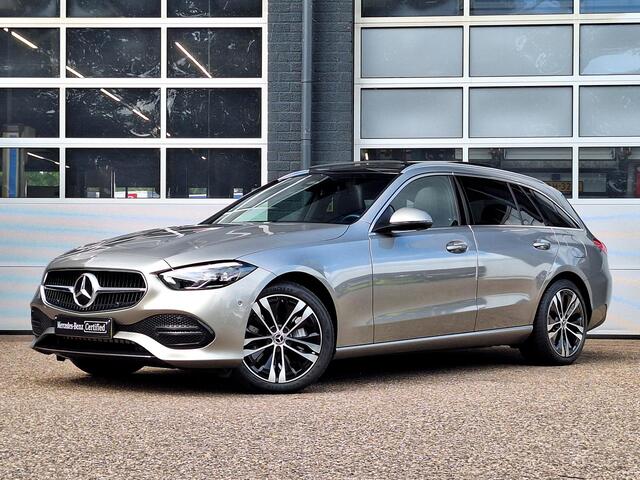 Mercedes-Benz C-KLASSE Estate 300 e Luxury Line | Panoramadak | Trekhaak Afneembaar | Achteruitrijcamera | Memory pakket | Dodehoekassistentie | Stoelverwarming | Sfeerverlichting | Elektrisch Bedienbare Achterklep