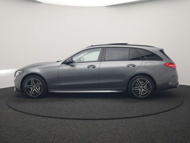 Mercedes-Benz C-KLASSE Estate 300 e AMG Line PHEV 313pk Dealer O.H | Trekhaak Af Fabriek | Panodak | 360 Camera | Adaptive Cruise | Digital LED | Alcatara Sportstoelen Memory & Verwarmd | BLIS | Sfeerverlichting | Apple Carplay | Virtual | Navigatie | DAB | 18"L.M | Plug In Hyb