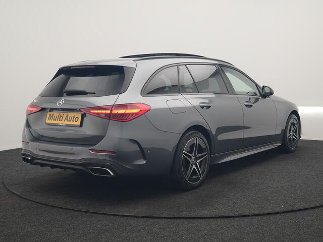 Mercedes-Benz C-KLASSE Estate 300 e AMG Line PHEV 313pk Dealer O.H | Trekhaak Af Fabriek | Panodak | 360 Camera | Adaptive Cruise | Digital LED | Alcatara Sportstoelen Memory & Verwarmd | BLIS | Sfeerverlichting | Apple Carplay | Virtual | Navigatie | DAB | 18"L.M | Plug In Hyb