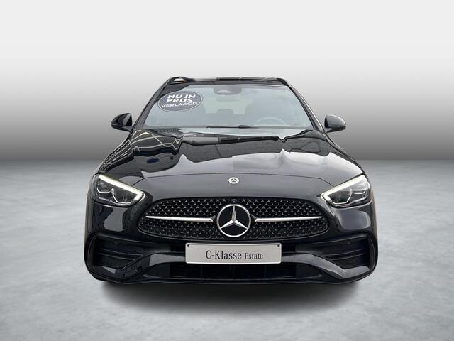 Mercedes-Benz C-KLASSE Estate 180 Business Solution AMG | Night Pakket | Panoramadak | 360° Camera | Dodehoekassistent | Sierdelen Lindehout Antraciet | Elektrisch Verstelbare Stoelen + Memory | Apple CarPlay | Android Auto | Sfeerverlichting | Stoelverwarming