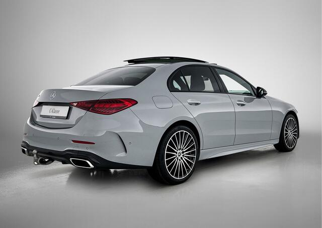 Mercedes-Benz C-KLASSE 300 e Business Solution AMG | Panoramadak | Trekhaak | 360° camera | Nightpakket | Multispaaks velgen | Inclusief 24 maanden MB Certified garantie voor Europa.