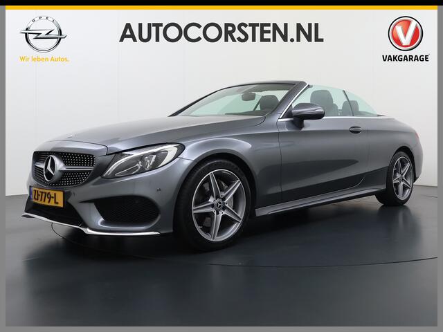 Mercedes-Benz C-KLASSE Cabrio 200 184PK Automaat AMG Premium Plus Air Scarf Stoelverwarming Navi Ecc Cruise Control Pdc Lmv Led Isofix Bluetooth Elek.Stoelen