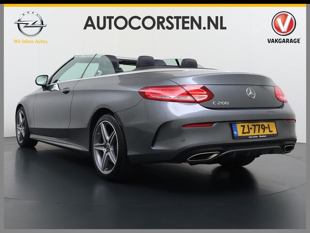 Mercedes-Benz C-KLASSE Cabrio 200 184PK Automaat AMG Premium Plus Air Scarf Stoelverwarming Navi Ecc Cruise Control Pdc Lmv Led Isofix Bluetooth Elek.Stoelen