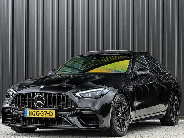 Mercedes-Benz C-KLASSE AMG 63 S E Performance | Achterasbesturing | Panoramadak | 360 Camera | Burmester | Memory seats | Carbon inleg | Ambiance interieur |