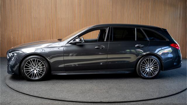 Mercedes-Benz C-KLASSE Estate 180 AMG Line Leer Camera Navi LED Nightpack PTS Ambient Elekt. achterklep Elektr. trekhaak LM velgen BTW auto!
