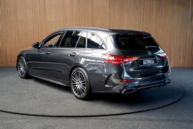 Mercedes-Benz C-KLASSE Estate 180 AMG Line Leer Camera Navi LED Nightpack PTS Ambient Elekt. achterklep Elektr. trekhaak LM velgen BTW auto!