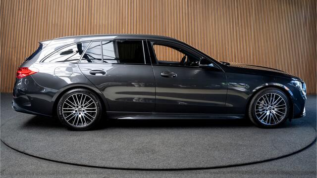 Mercedes-Benz C-KLASSE Estate 180 AMG Line Leer Camera Navi LED Nightpack PTS Ambient Elekt. achterklep Elektr. trekhaak LM velgen BTW auto!