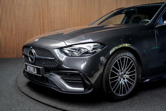 Mercedes-Benz C-KLASSE Estate 180 AMG Line Leer Camera Navi LED Nightpack PTS Ambient Elekt. achterklep Elektr. trekhaak LM velgen BTW auto!