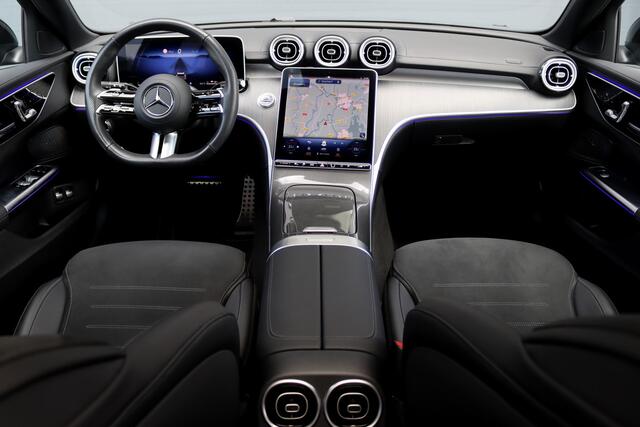 Mercedes-Benz C-KLASSE Estate 300 e AMG Line | Distronic | Panoramadak | Memory | Surround Camera | Verwarmd Stuurwiel | Carplay | Sfeerverlichting Premium |