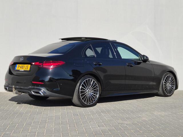 Mercedes-Benz C-KLASSE 200 Launch Edition AMG Line / Trekgewicht 1.800 kg / Wegklapbare trekhaak / Glazen schuif- en kanteldak / Cruise control / Achteruitrijcamera / Stoelverwarming / Climate control / Apple Carplay Android Auto /