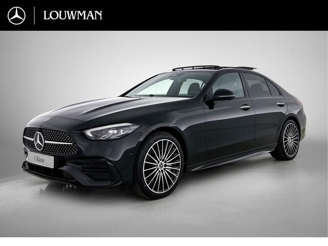 Mercedes-Benz C-KLASSE 300 e 140 Years Edition | Comfortpakket Plus | Nightpakket | Parkeerpakket met 360°-camera | Trekhaak | GUARD 360° Plus | Middenconsole metaalstructuur | Panoramaschuifdak | 19" multispaaks lichtmetalen AMG-velgen | GUARD 360° Plus |