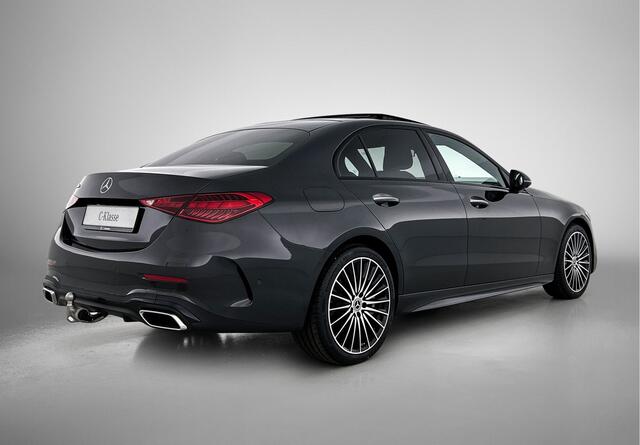 Mercedes-Benz C-KLASSE 300 e 140 Years Edition | AMG Line Premium Plus | Nightpakket | Trekhaak | Panoramaschuifdak | Middenconsole metaalstructuur | GUARD 360° Plus | Warmtewerend, donkergetint glas | Burmester® 3D surround sound system | 19" multispaaks lichtmetalen AMG-velgen |