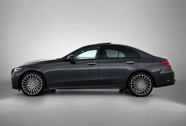 Mercedes-Benz C-KLASSE 300 e 140 Years Edition | AMG Line Premium Plus | Nightpakket | Trekhaak | Panoramaschuifdak | Middenconsole metaalstructuur | GUARD 360° Plus | Warmtewerend, donkergetint glas | Burmester® 3D surround sound system | 19" multispaaks lichtmetalen AMG-velgen |