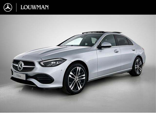 Mercedes-Benz C-KLASSE 300 e Business Solution Luxury | Winterpakket | Trekhaak | Panoramaschuifdak | Warmtewerend, donkergetint glas | GUARD 360° Plus | 18 inch vijf-dubbelspaaks lichtmetalen velgen |