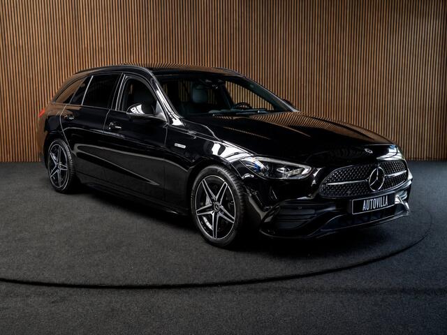 Mercedes-Benz C-KLASSE Estate 300e AMG Line Panodak Leer 360° Memory seats Navi LED Nightpack PTS Ambient Elekt. achterklep Climate LM velgen BTW auto! SOH: 99,7%