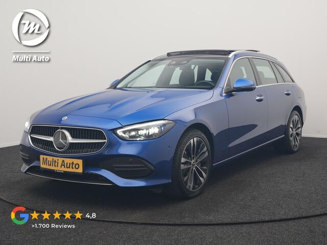 Mercedes-Benz C-KLASSE Estate 300 e Avantgarde 313pk Dealer O.H | Trekhaak Af Fabriek | Panodak | Adaptive Cruise | 360 Camera | Digital LED | Head Up | Lederen Sportstoelen Verwarmd | Keyless | Apple Carplay | Virtual | Sfeerverlichting | Navigatie | DAB