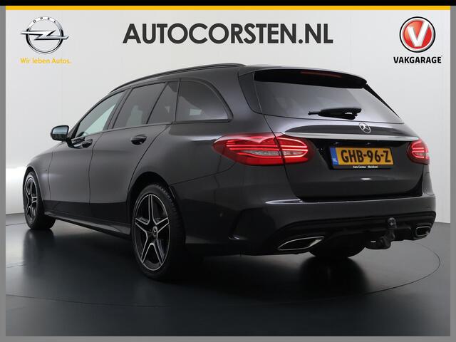 Mercedes-Benz C-KLASSE Estate 300De Diesel Hybride 306pk - 700Nm! AUT-9 AMG Limited Trekhaak Apple Carplay Android Auto Elek.Stoelen+Verwarmd Navi Ecc Camera Pdc SOH 97% Solution Business Elek.Achterklep Led Privacy Glas Lmv 18" Night-pakket 1800kg trekvermogen!