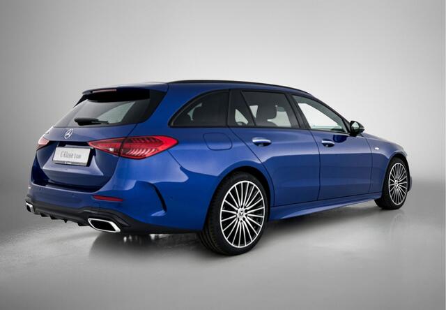 Mercedes-Benz C-KLASSE Estate 300 e Business Solution AMG Nightpakket | Trekhaak | Panoramadak | 360°-camera | Bumerster | Head-up display | Keyless Go | Inclusief 24 maanden Mercedes-Benz Certified garantie voor Europa.