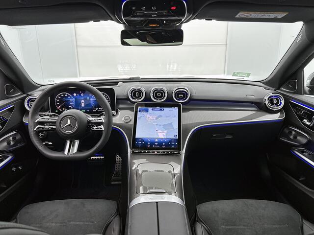 Mercedes-Benz C-KLASSE Estate 300 e Business Solution AMG Nightpakket | Trekhaak | Panoramadak | 360°-camera | Bumerster | Head-up display | Keyless Go | Inclusief 24 maanden Mercedes-Benz Certified garantie voor Europa.
