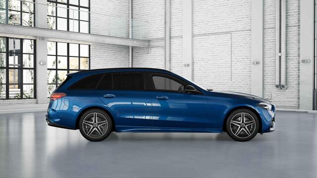 Mercedes-Benz C-KLASSE 300 e AMG Line | Trekhaak | 360 graden camera | Night | Panoramadak | Digital Light | Memory stoelen |