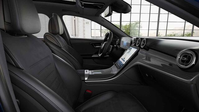 Mercedes-Benz C-KLASSE 300 e AMG Line | Trekhaak | 360 graden camera | Night | Panoramadak | Digital Light | Memory stoelen |