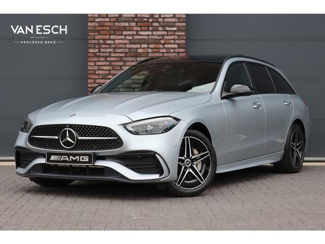 Mercedes-Benz C-KLASSE Estate 300 e AMG Line | Panoramadak | Burmester | Distronic | Memory | Leder | Trekhaak | Digital Light | HUD | Surround Camera |
