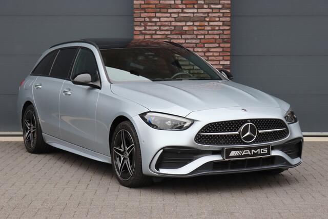 Mercedes-Benz C-KLASSE Estate 300 e AMG Line | Panoramadak | Burmester | Distronic | Memory | Leder | Trekhaak | Digital Light | HUD | Surround Camera |