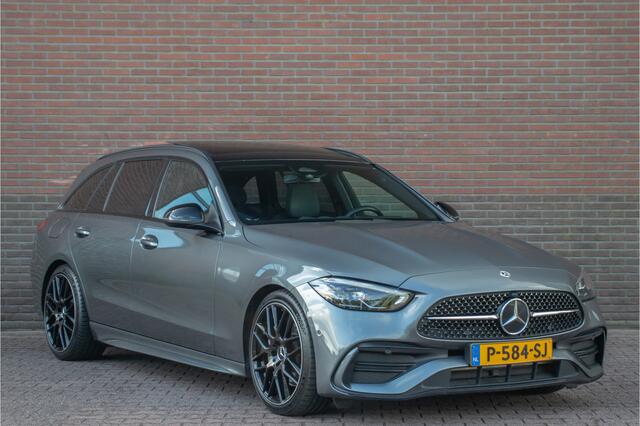 Mercedes-Benz C-KLASSE 200 Launch Edition AMG Line, Origineel NL, Panoramadak, Trekhaak, Stoelverwarming, Carplay, Sfeerverlichting, Camera.
