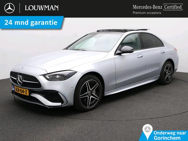 Mercedes-Benz C-KLASSE 300 e Business Solution AMG Premium plus | AMG Line | Night Pakket | Panorama Schuif-Kanteldak | Digital Licht | Head-Up Display | Parkeerpakket met 360°-camera. Inclusief 24 maanden Mercedes-Benz Certified garantie voor Europa.