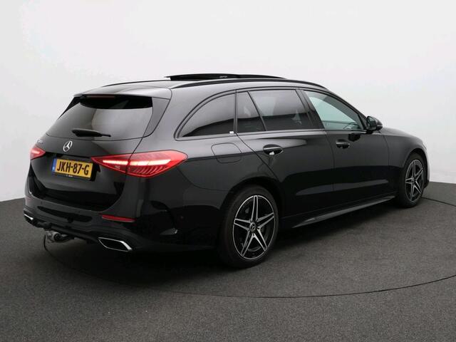 Mercedes-Benz C-KLASSE Estate 300 e Business Solution AMG Trekhaak |AMG Line | Night Pakket | Panorama Schuif-Kanteldak | Parkeerpakket met 360°-camera | Alarm Klasse 3. Inclusief 24 maanden Mercedes-Benz Certified garantie voor Europa.