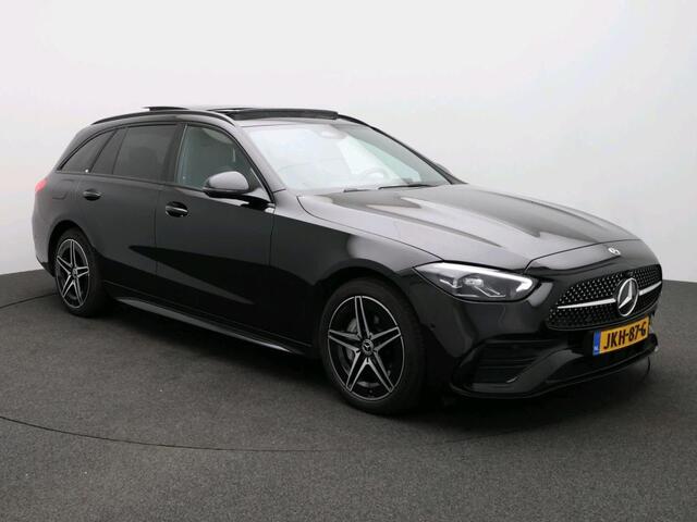 Mercedes-Benz C-KLASSE Estate 300 e Business Solution AMG Trekhaak |AMG Line | Night Pakket | Panorama Schuif-Kanteldak | Parkeerpakket met 360°-camera | Alarm Klasse 3. Inclusief 24 maanden Mercedes-Benz Certified garantie voor Europa.
