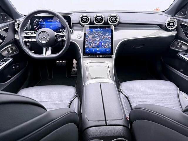 Mercedes-Benz C-KLASSE Estate 300 e Business Solution AMG Trekhaak | Premium Plus | AMG Line | Night Pakket | Panorama Schuif-Kanteldak | Parkeerpakket met 360°-camera | Alarm Klasse 3. Inclusief 24 maanden Mercedes-Benz Certified garantie voor Europa.