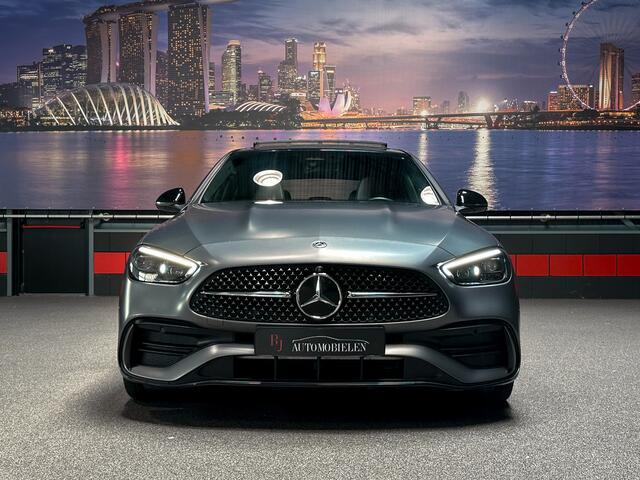 Mercedes-Benz C-KLASSE C300 e AMG MatteGrijs|Memory|HeadUp|Sfeer|Panorama|360cam