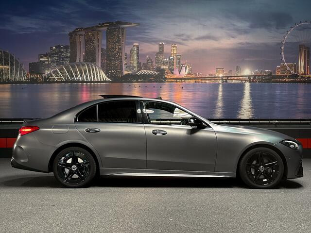 Mercedes-Benz C-KLASSE C300 e AMG MatteGrijs|Memory|HeadUp|Sfeer|Panorama|360cam