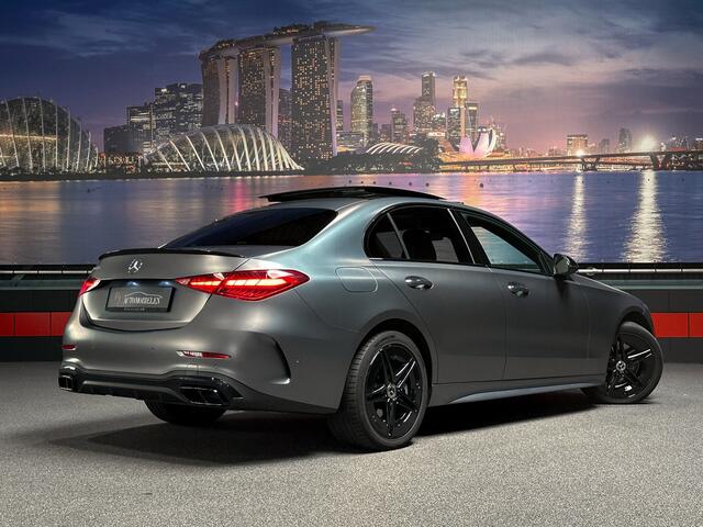 Mercedes-Benz C-KLASSE C300 e AMG MatteGrijs|Memory|HeadUp|Sfeer|Panorama|360cam