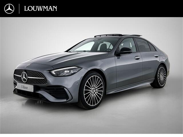 Mercedes-Benz C-KLASSE 300 e 140 Years Edition | Comfortpakket Plus | Nightpakket | Winterpakket | Parkeerpakket met 360°-camera | Panoramaschuifdak | 360° camera | Warmtewerend, donkergetint glas | 19" multispaaks lichtmetalen AMG-velgen |
