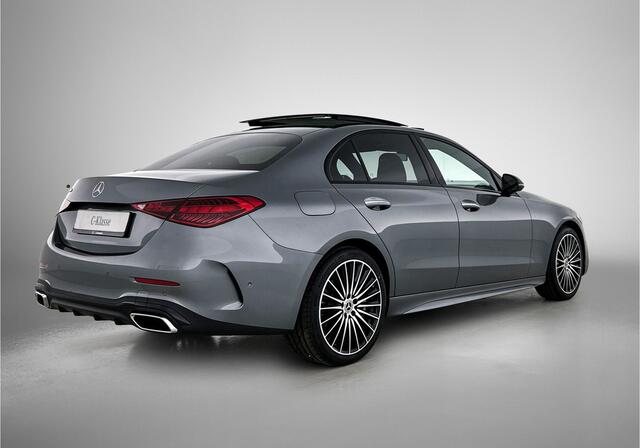 Mercedes-Benz C-KLASSE 300 e 140 Years Edition | Comfortpakket Plus | Nightpakket | Winterpakket | Parkeerpakket met 360°-camera | Panoramaschuifdak | 360° camera | Warmtewerend, donkergetint glas | 19" multispaaks lichtmetalen AMG-velgen |