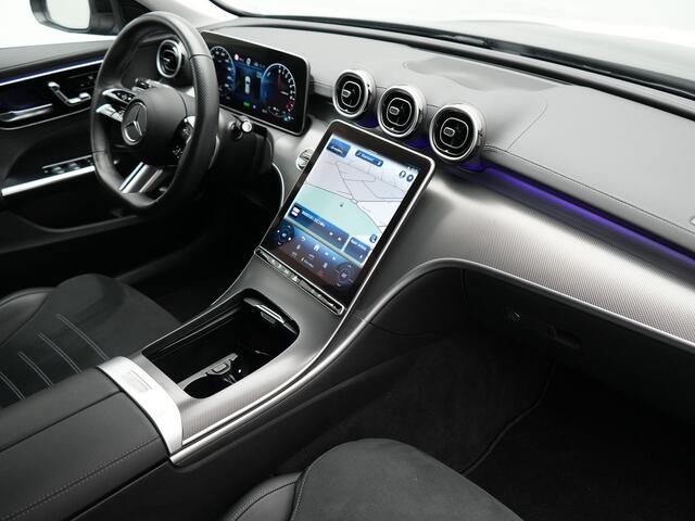 Mercedes-Benz C-KLASSE Estate 300 e AMG Line PHEV 313pk Dealer O.H | Trekhaak Af Fabriek | Adaptive Cruise | Camera | Digital Light | Alcantara Sportstoelen Memory & Verwarmd | Keyless | Sfeerverlichting | Apple Carplay | Blis | DAB | 18"L.M | Plug In Hybrid