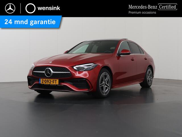Mercedes-Benz C-KLASSE 300 e AMG Line Limited | Trekhaak | Panoramadak | Rijassistentiepakket Plus | 360 graden camera | Stoelverwarming |