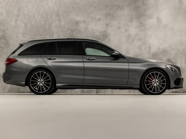 Mercedes-Benz C-KLASSE 180 AMG Sport 156Pk Automaat (PANORAMADAK, NAVIGATIE, LEDER, ELEK SPORTSTOELEN, STOELVERWARMING, ELEK ACHTERKLEP, GETINT GLAS, ZWART HEMEL, NIEUWSTAAT)
