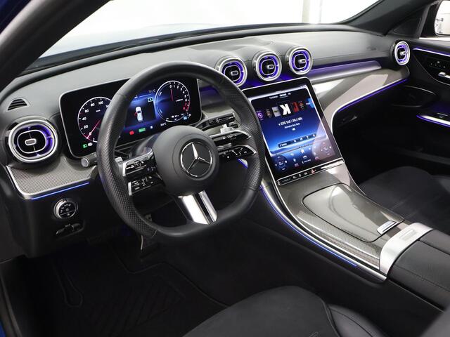 Mercedes-Benz C-KLASSE 300 e AMG Line | Trekhaak | 360 graden camera | Night | Panoramadak | Digital Light | Memory stoelen |