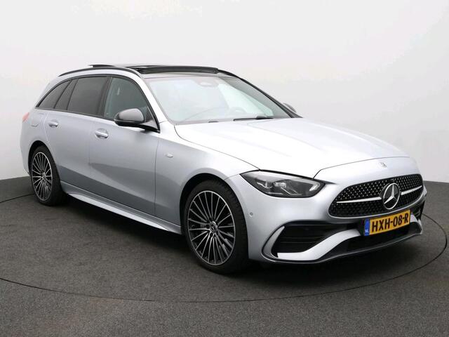 Mercedes-Benz C-KLASSE Estate 300 e Business Solution AMG AMG Line | Night Pakket | Panorama Schuif-Kanteldak | Distronic | Parkeerpakket met 360°-camera | Sfeerverlichting. Inclusief 24 maanden Mercedes-Benz Certified garantie voor Europa.