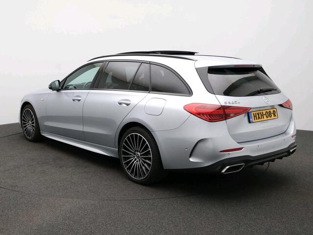 Mercedes-Benz C-KLASSE Estate 300 e Business Solution AMG AMG Line | Night Pakket | Panorama Schuif-Kanteldak | Distronic | Parkeerpakket met 360°-camera | Sfeerverlichting. Inclusief 24 maanden Mercedes-Benz Certified garantie voor Europa.